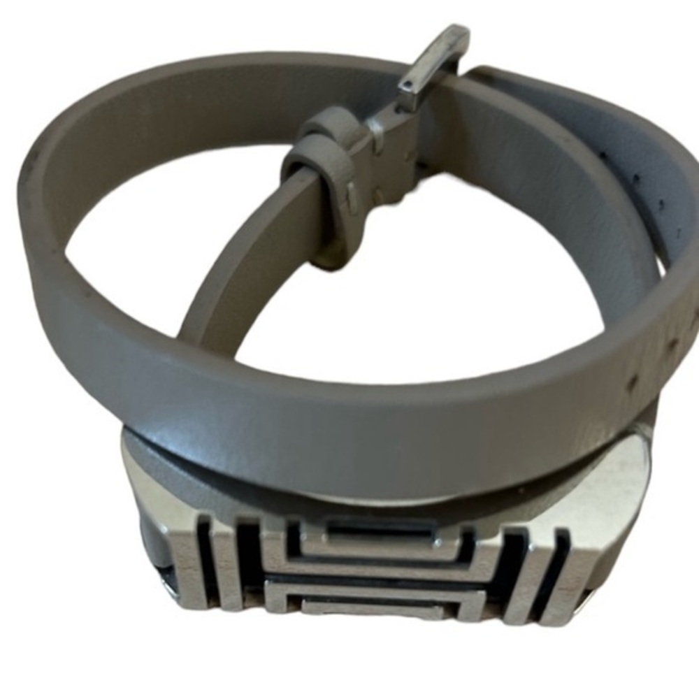 Tory Burch silver logo wrap bracelet